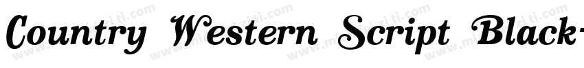 Country Western Script Black字体转换
